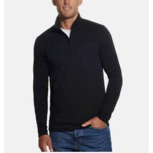 NEW Weatherproof Vintage Men's Size M Black Long Sleeve Zip up Sweatshirt Fleece